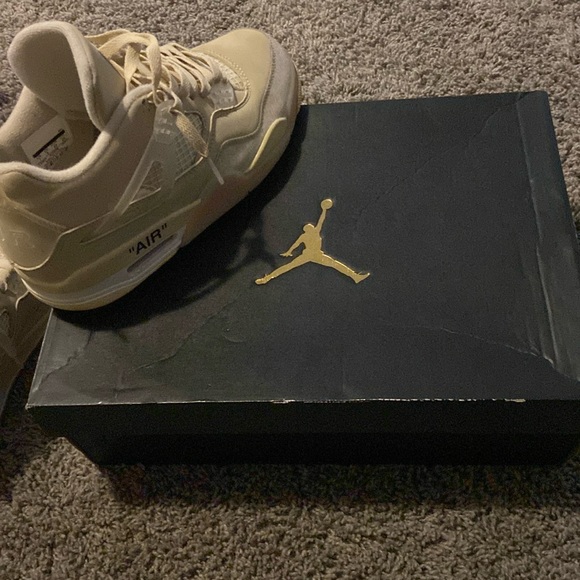 Off white Jordan 4 golf shoes - Picture 1 of 4